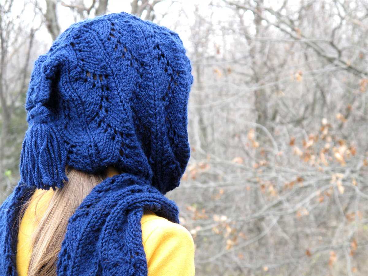 Hooded scarf knitting pattern easy