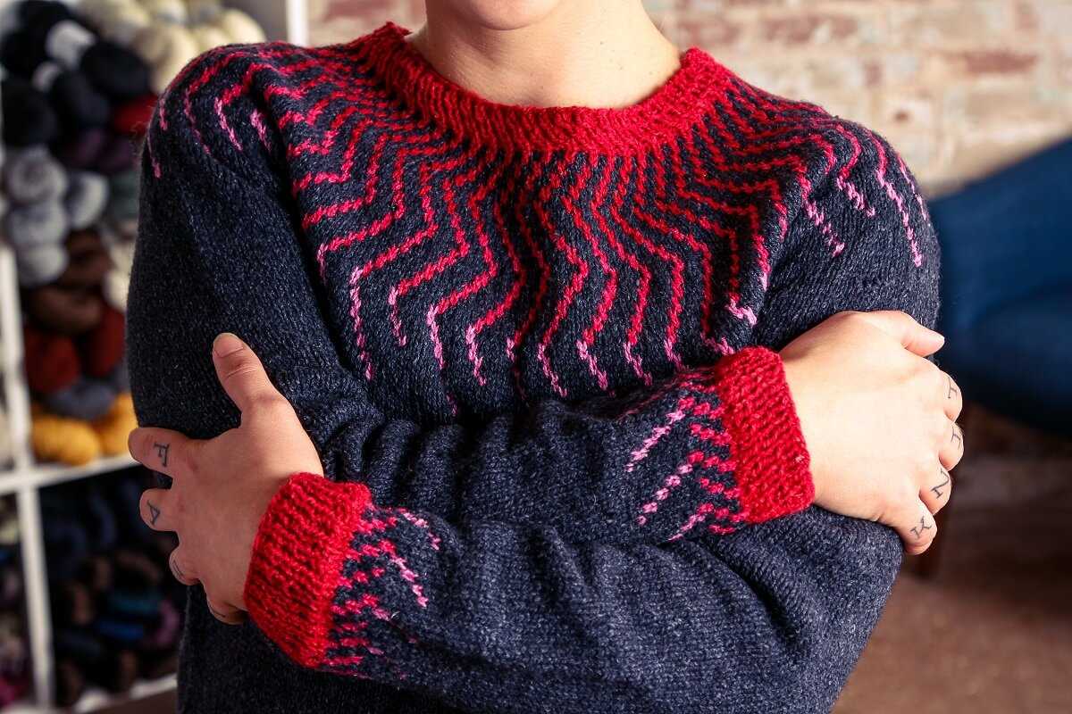 Knit pullover pattern