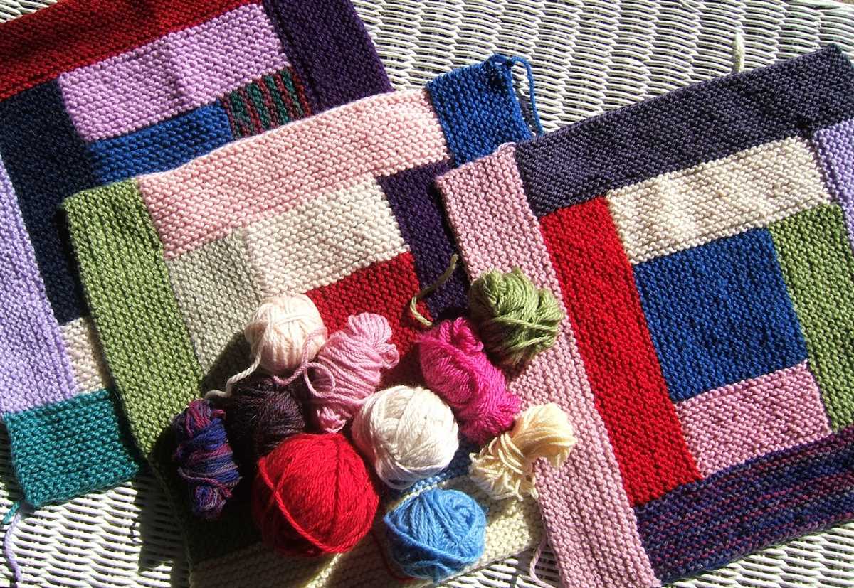 Log cabin knit pattern