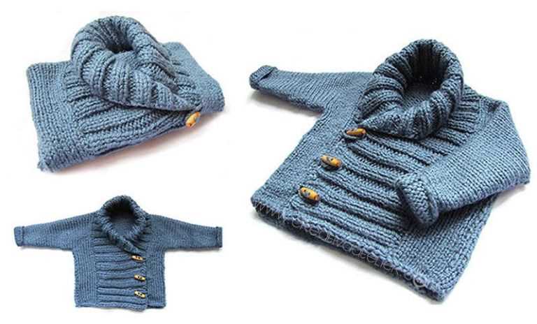 Baby cardigan knit pattern