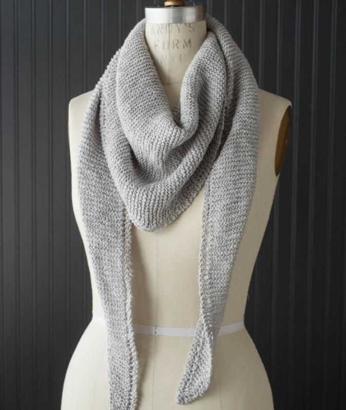 Knit triangle scarf pattern