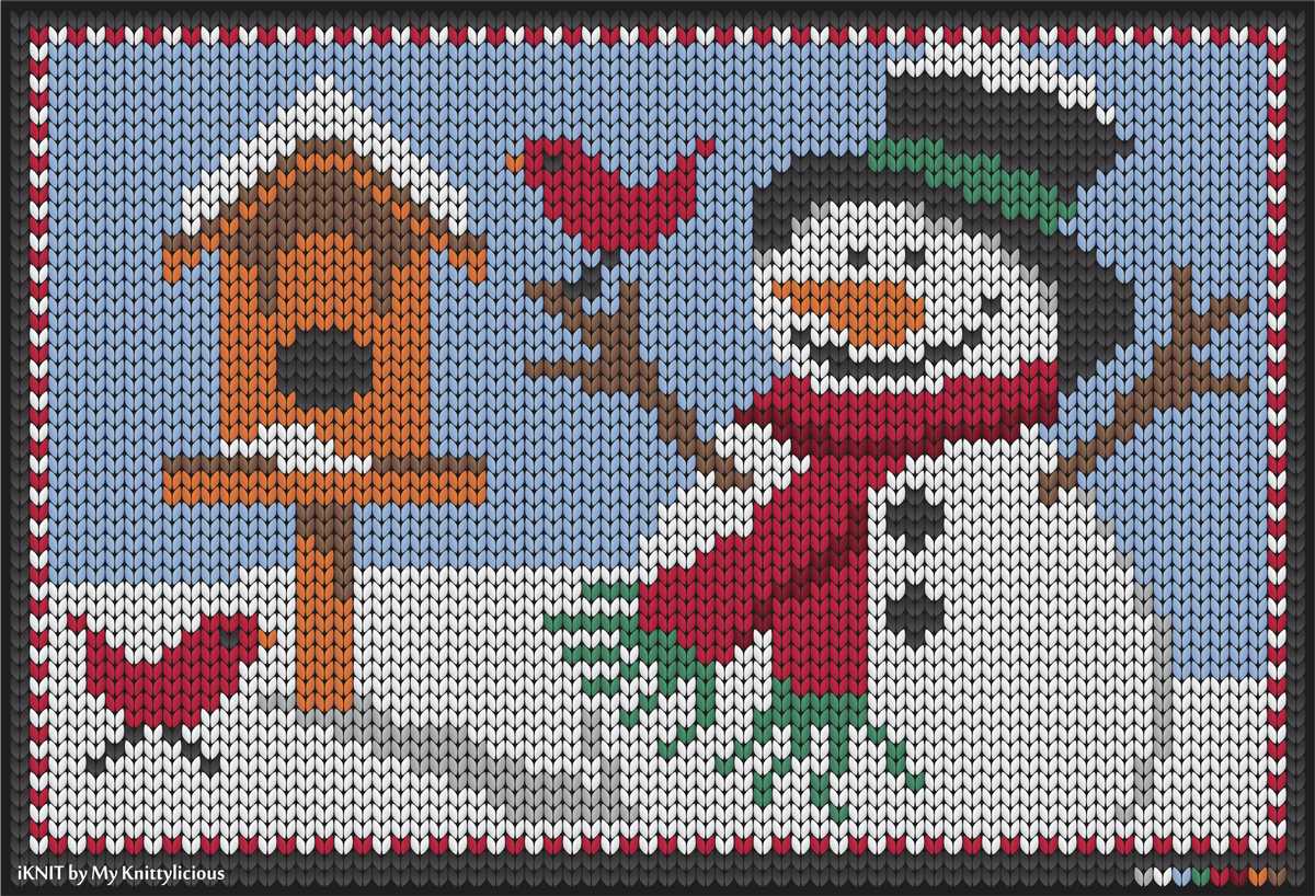 Knit snowman pattern