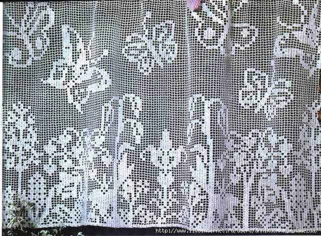 Knitted lace curtain patterns