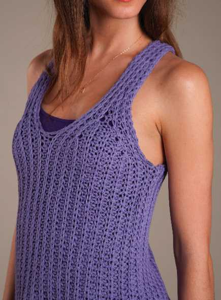 V neck tank top knitting pattern free