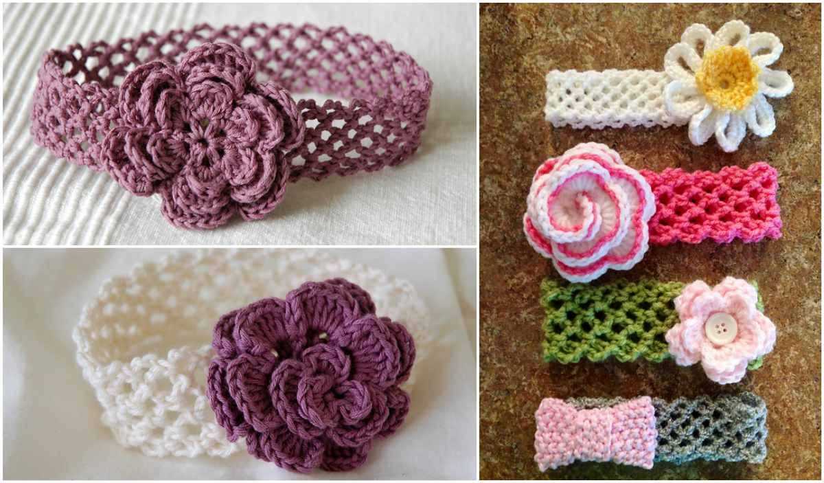 Flower knit headband pattern