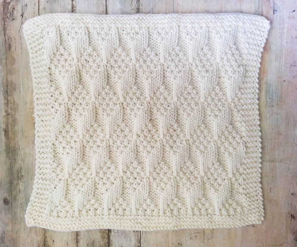 Diamond love blanket knitting pattern