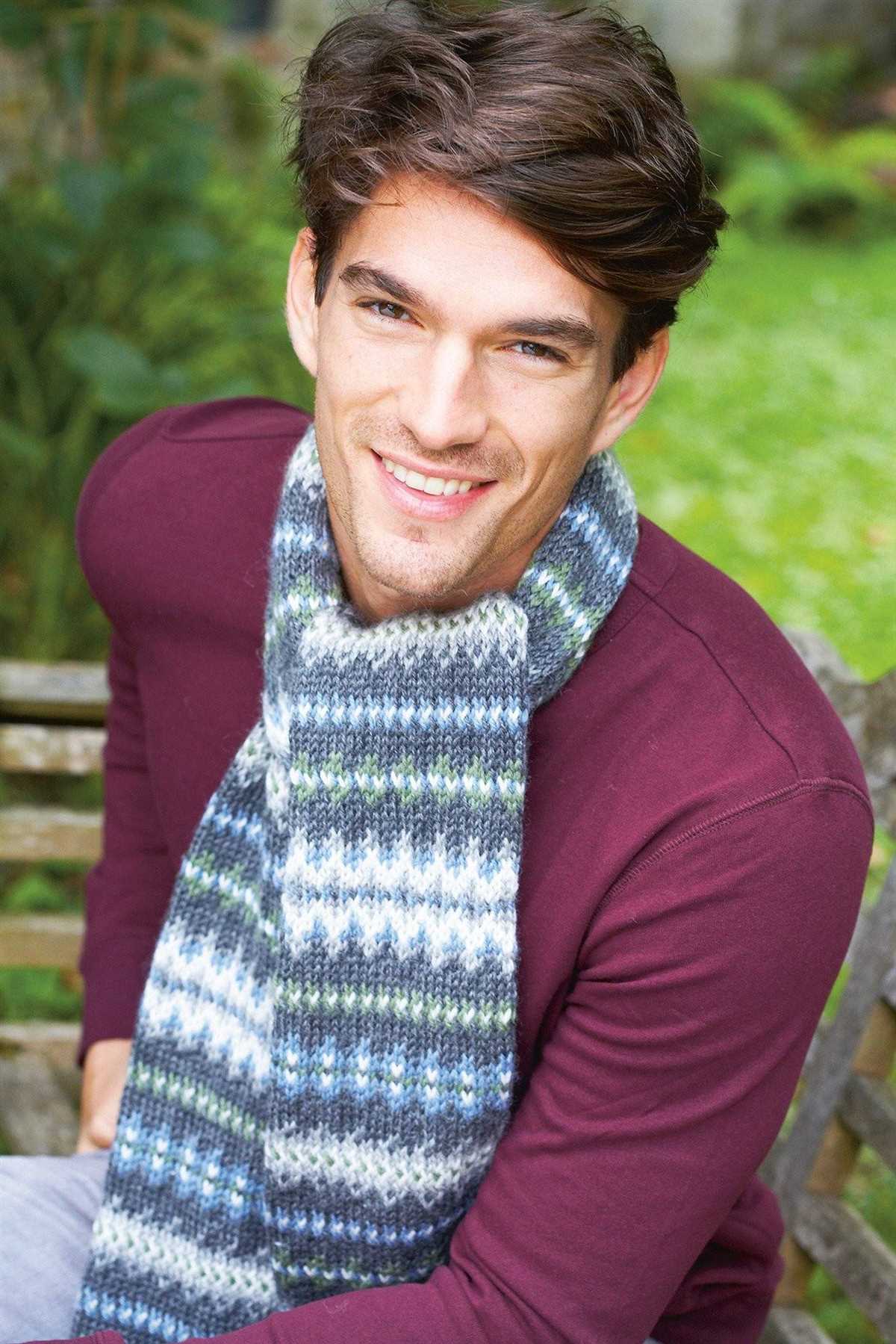 Knit scarf patterns for men