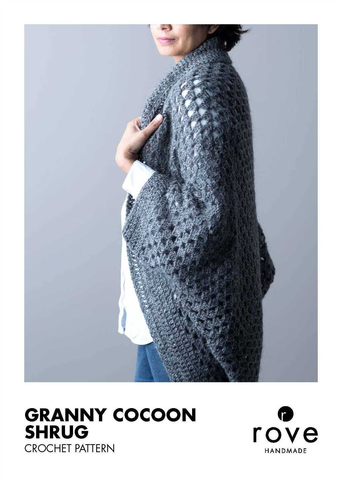 Knit cocoon shrug pattern