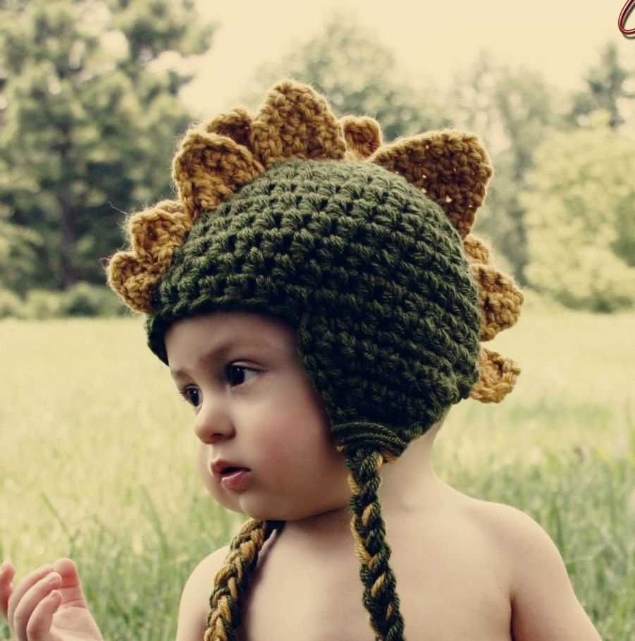 Free dinosaur hat knitting pattern