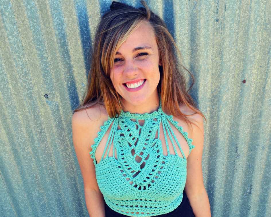 Knit halter crop top pattern