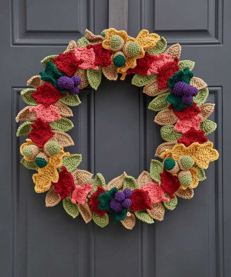 Knitted christmas wreath free pattern