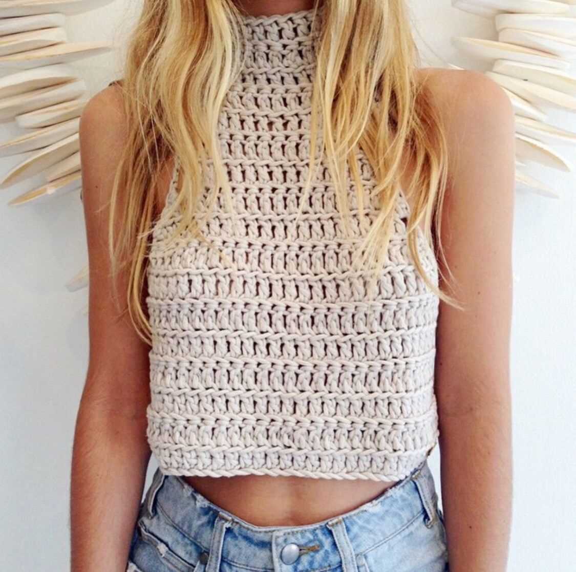 Easy crop top knitting pattern
