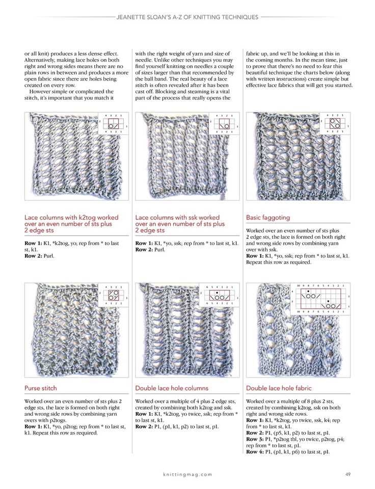 Knitting patterns using size 6 needles