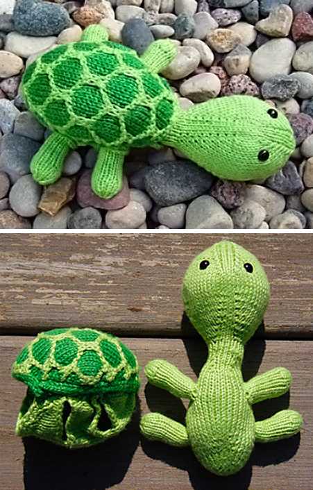 Knitted turtle pattern