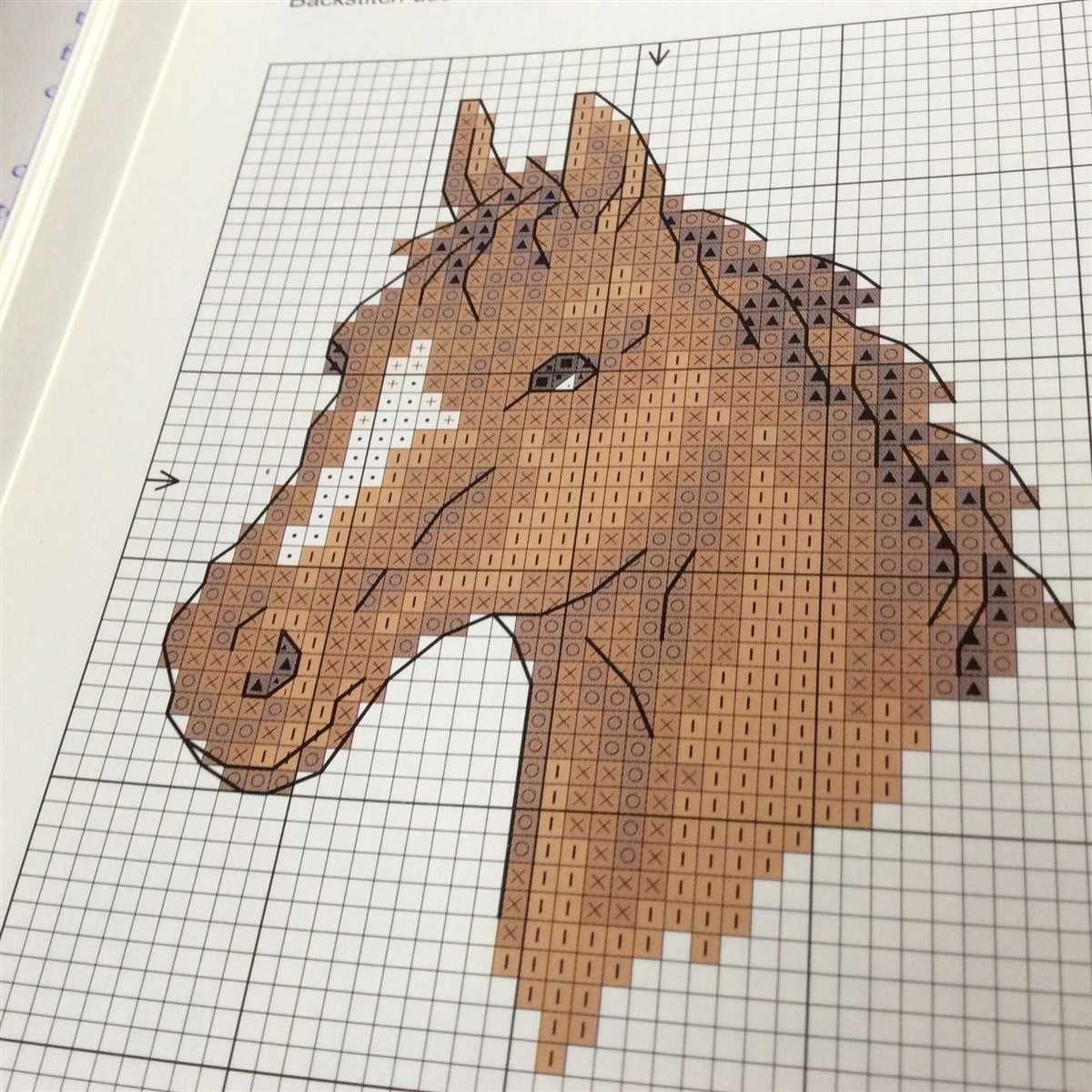 Horse head knitting pattern