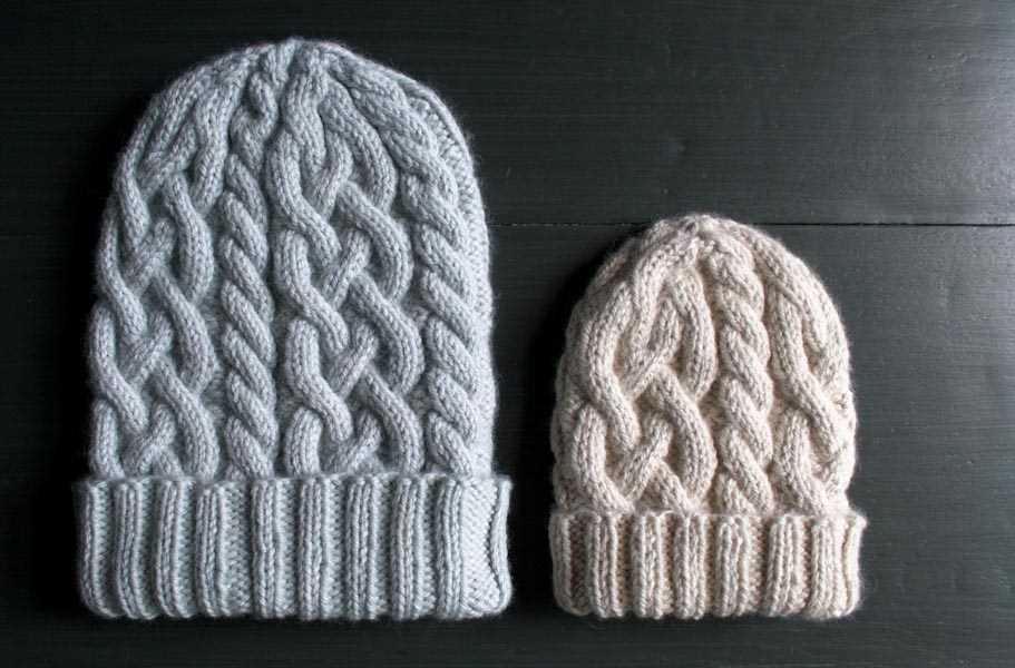 Cable hat free knitting pattern