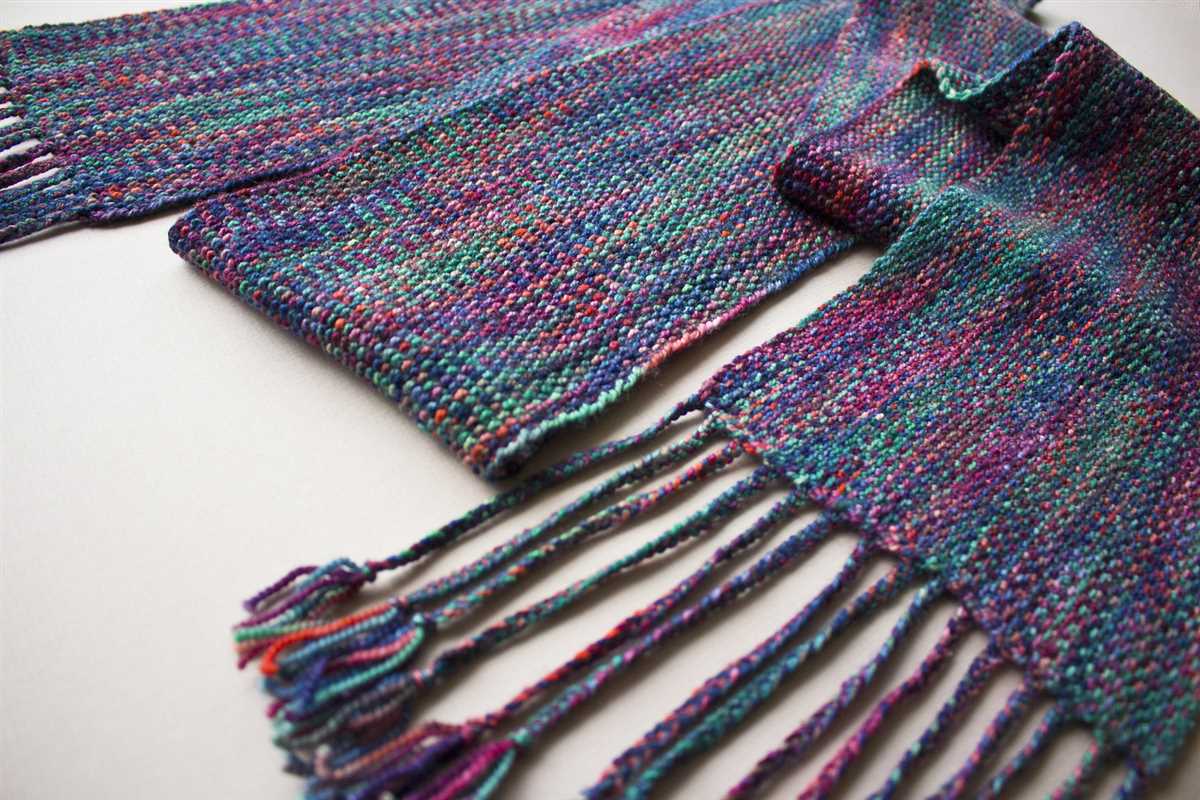 Open weave knit scarf pattern