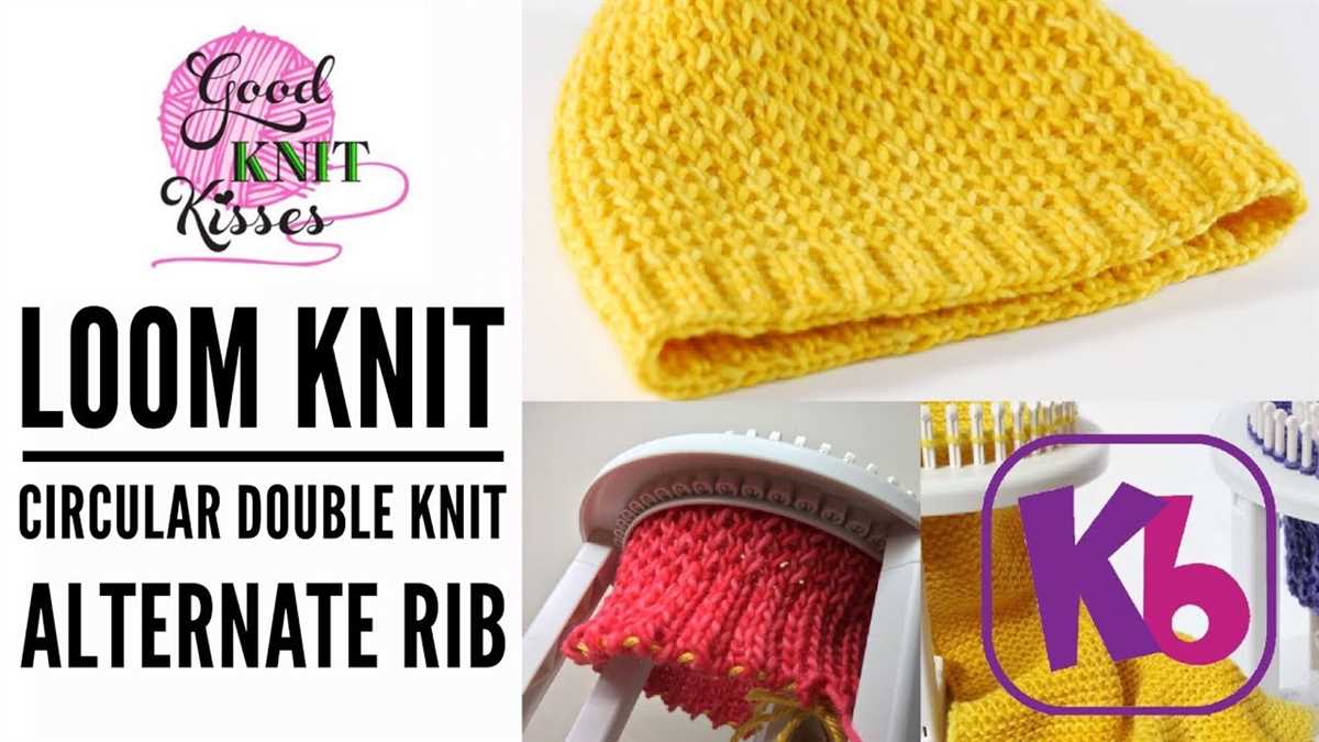 Rotating double knit loom patterns