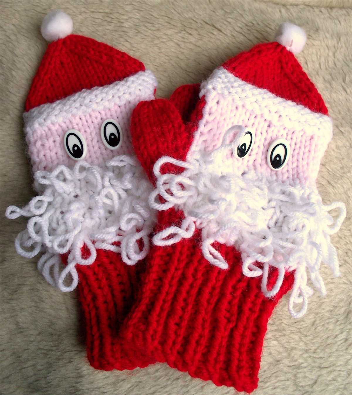 Christmas mittens knitting pattern