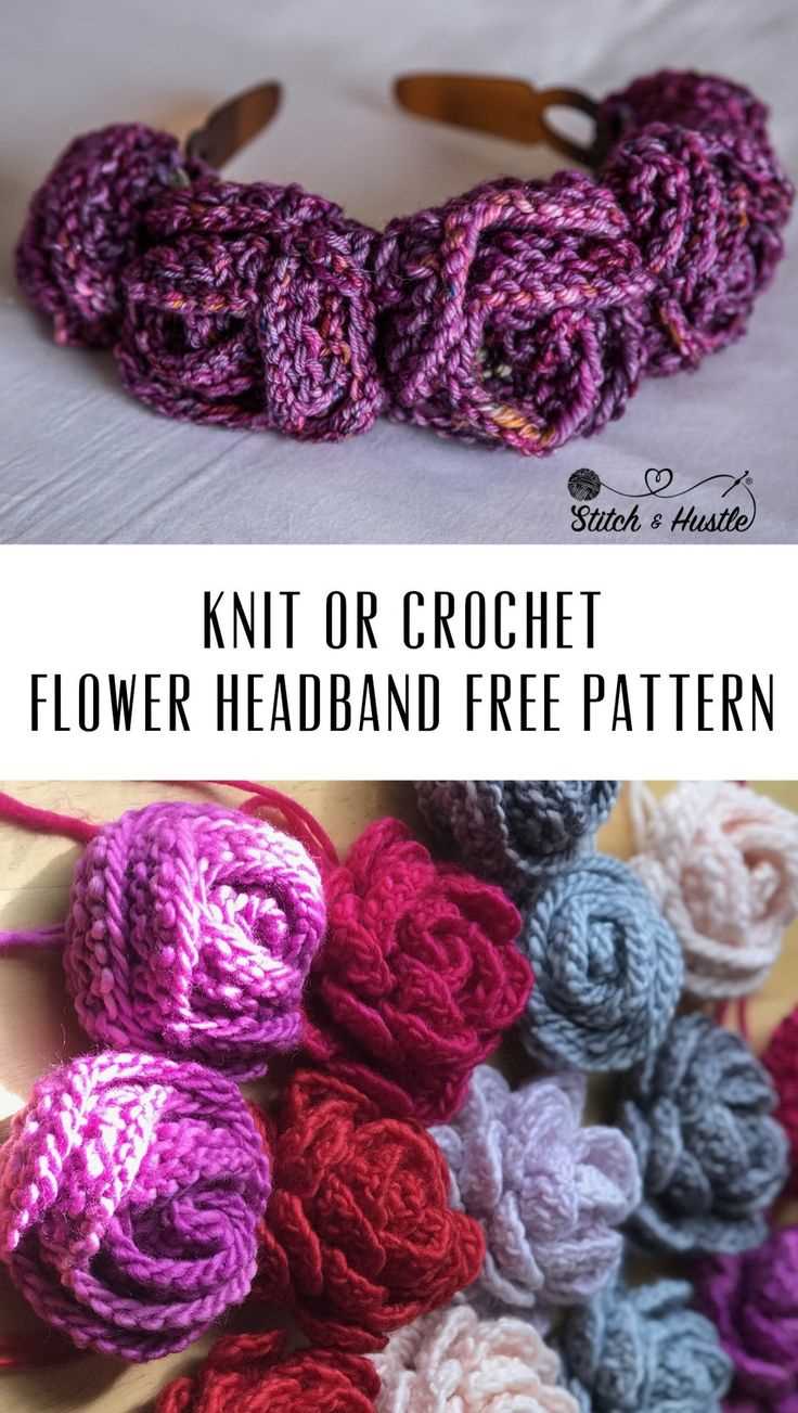 Flower knit headband pattern