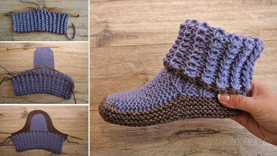 2 needle slipper knitting pattern