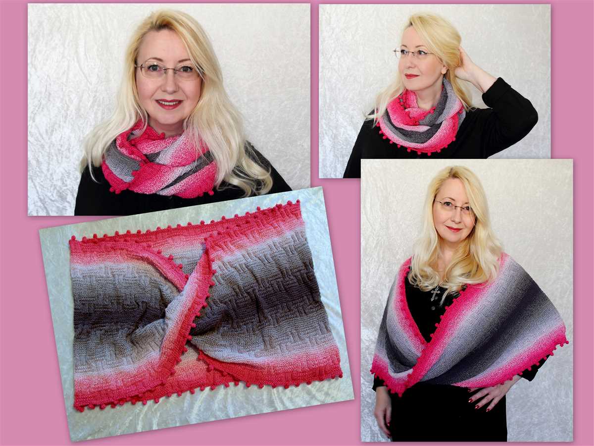 Loop scarf pattern knit