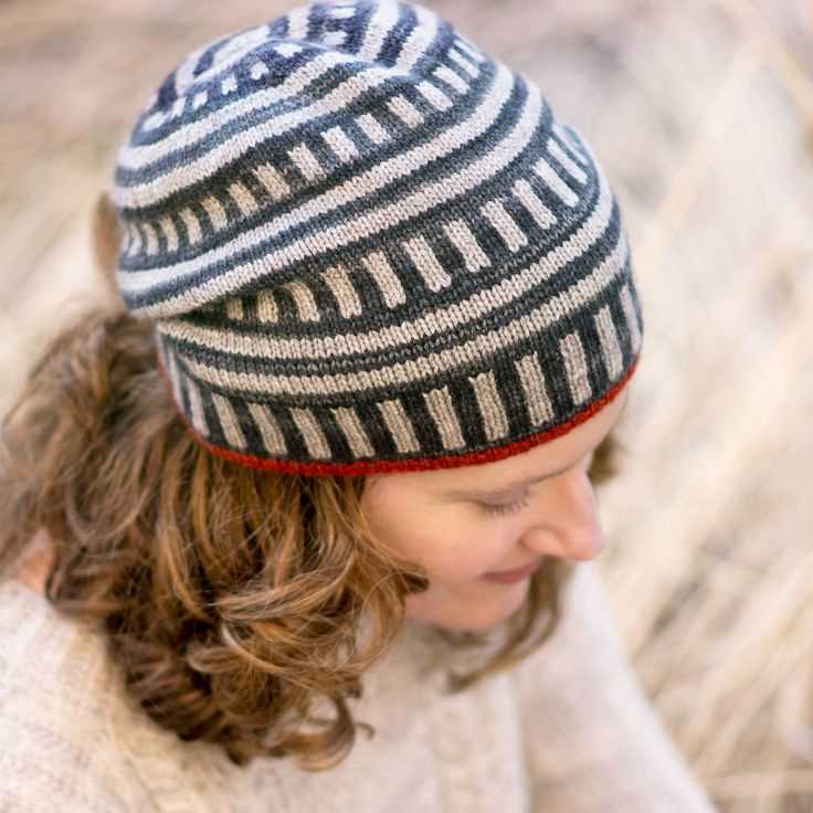 Striped hat knitting pattern free