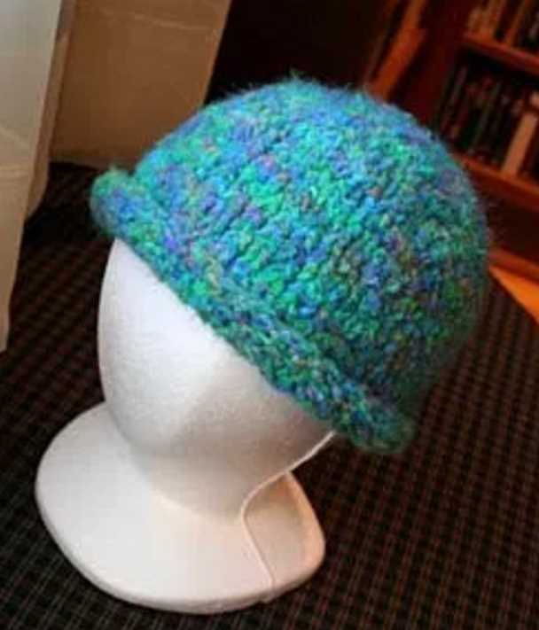 Rolled brim knit hat pattern free
