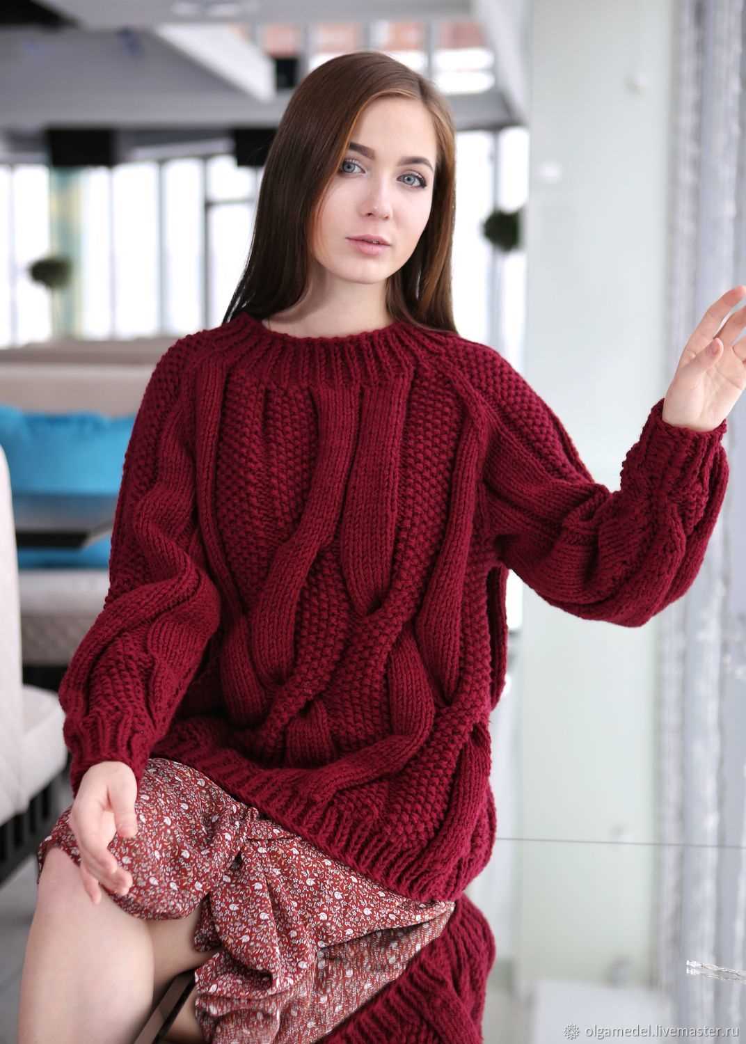 Oversized pullover knitting pattern
