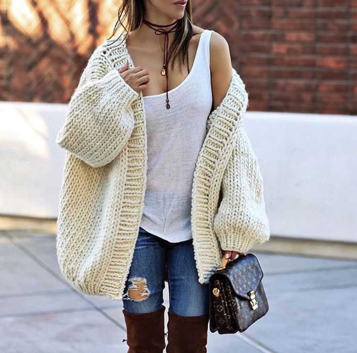 Oversized chunky knit cardigan pattern