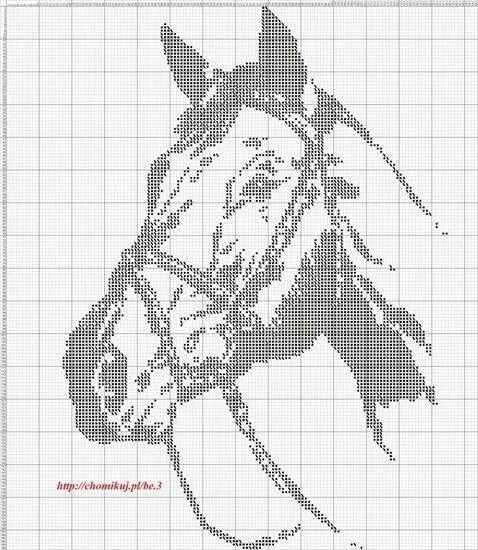 Horse head knitting pattern