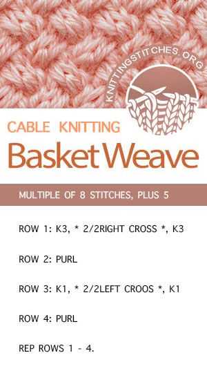 Woven cable knitting pattern
