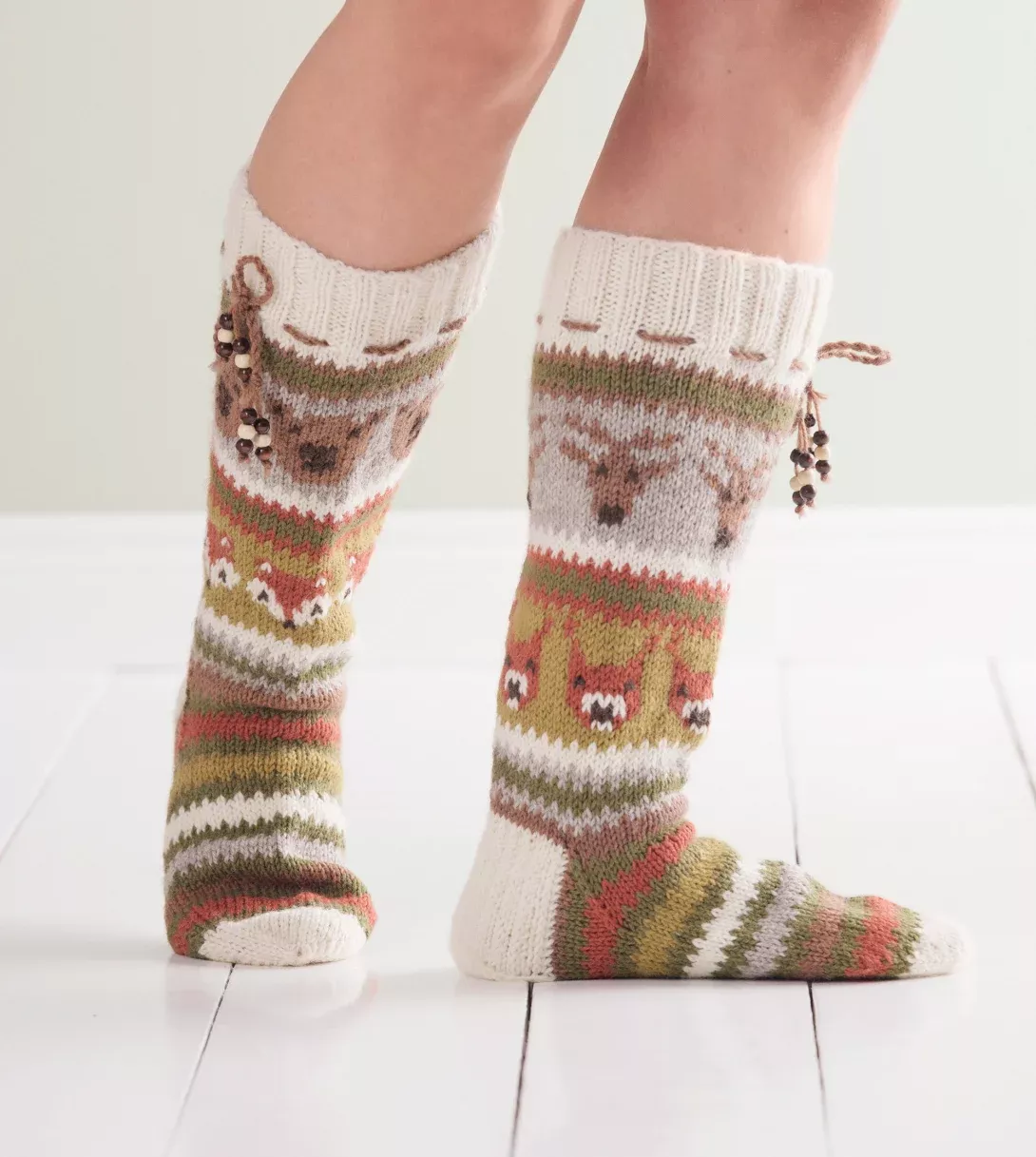 Animal socks knitting pattern