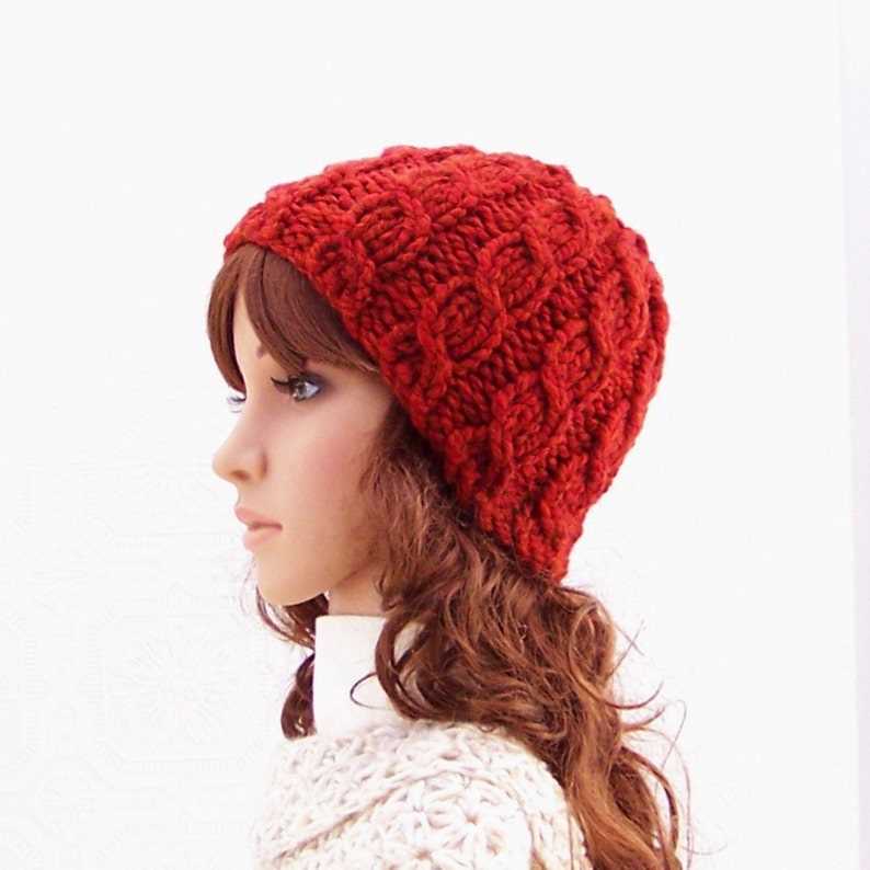 Cable beanie knitting pattern