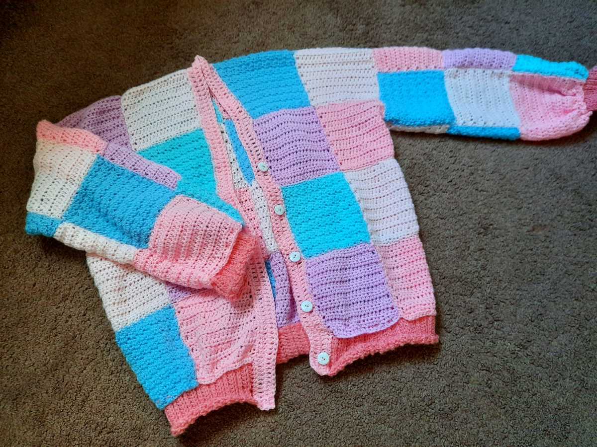 Patchwork knit sweater pattern