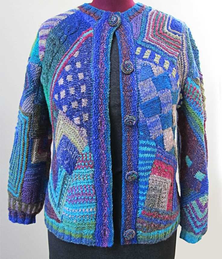 Patchwork knitted sweater pattern