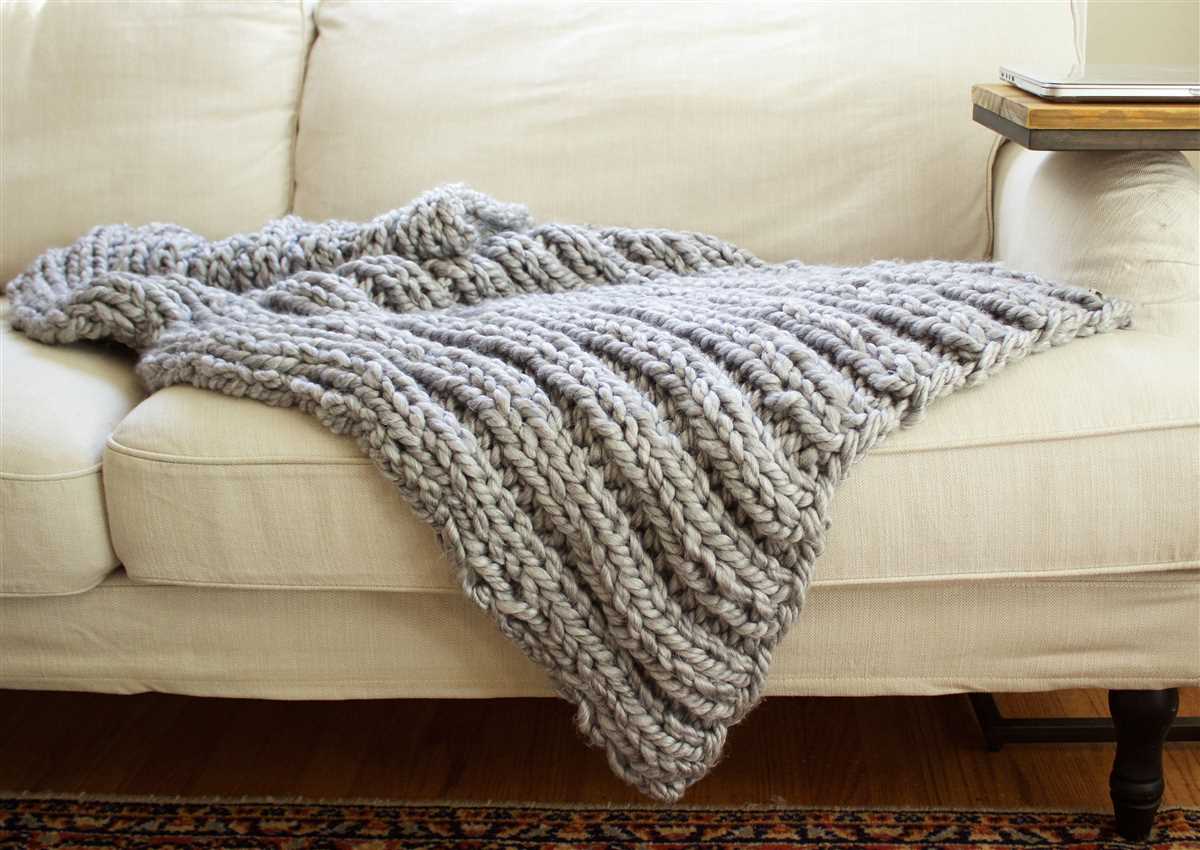Pattern for chunky knit blanket