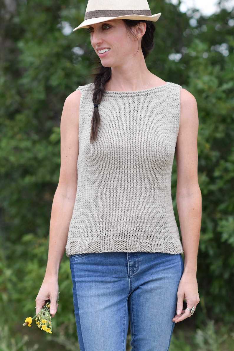 Chunky knit tank top pattern