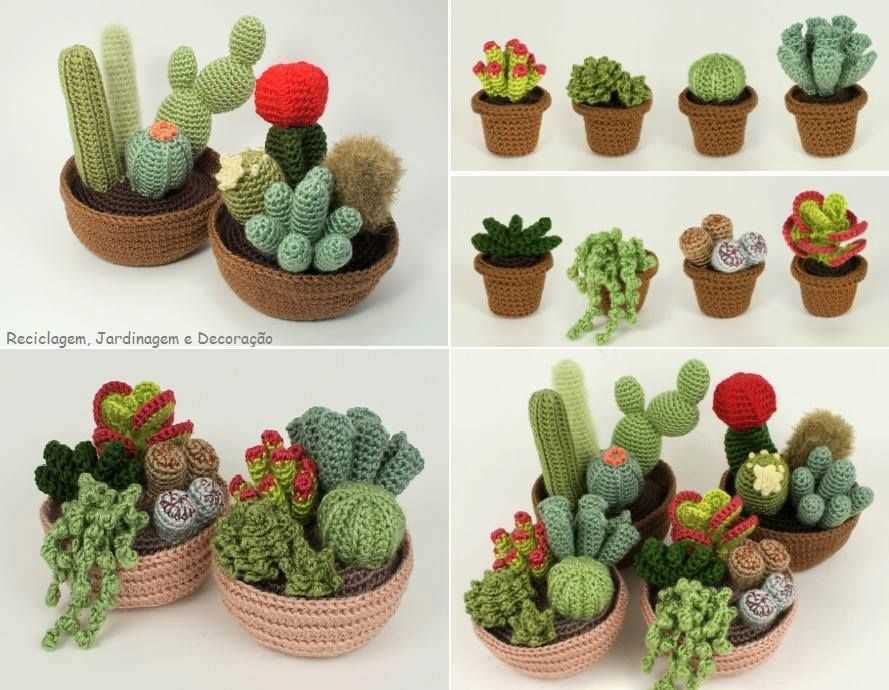 Knit succulent pattern
