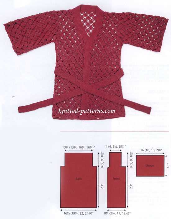Free knitted kimono pattern
