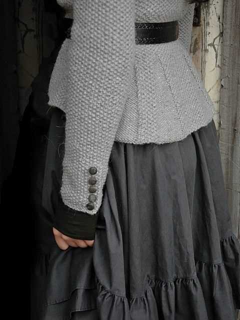 Peplum cardigan knitting pattern