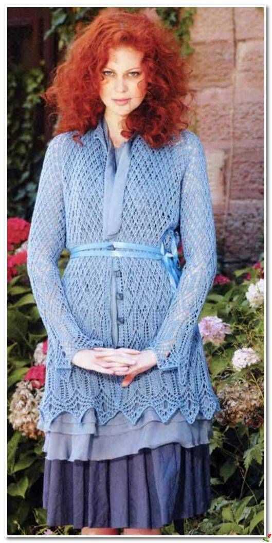 Peplum cardigan knitting pattern