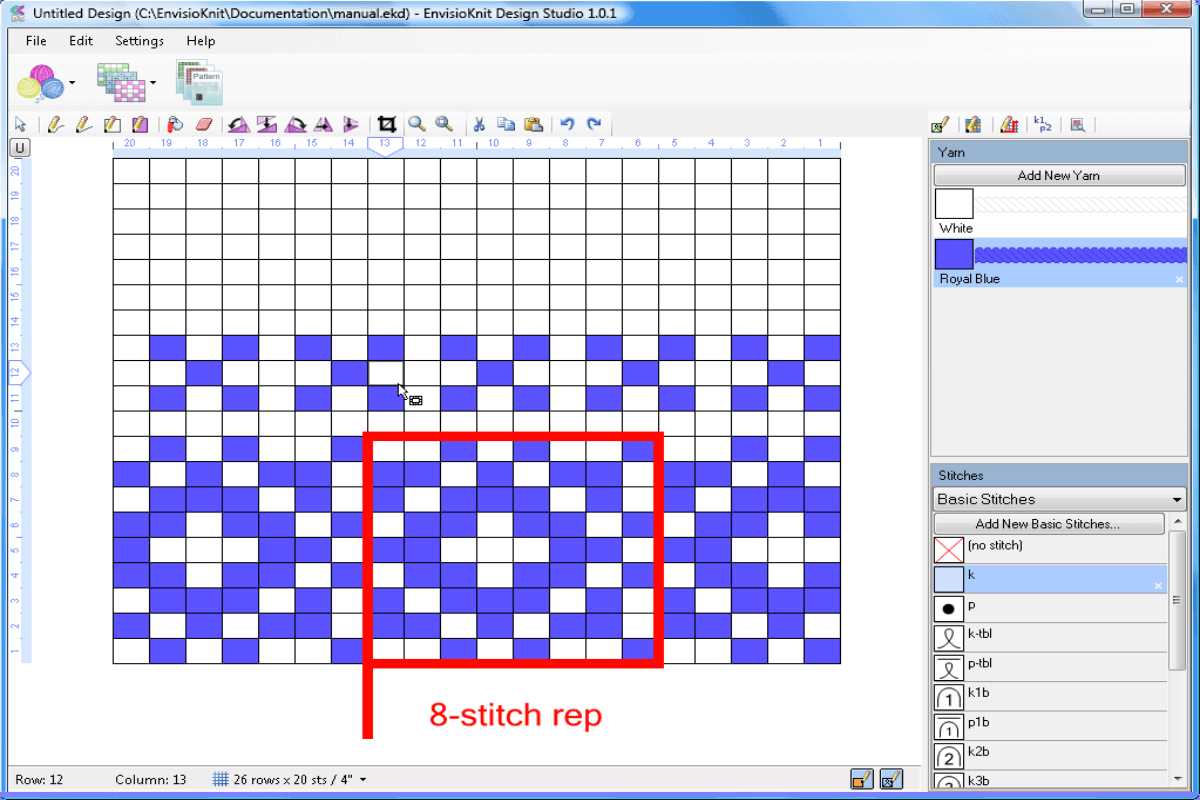 Knitting pattern creator software