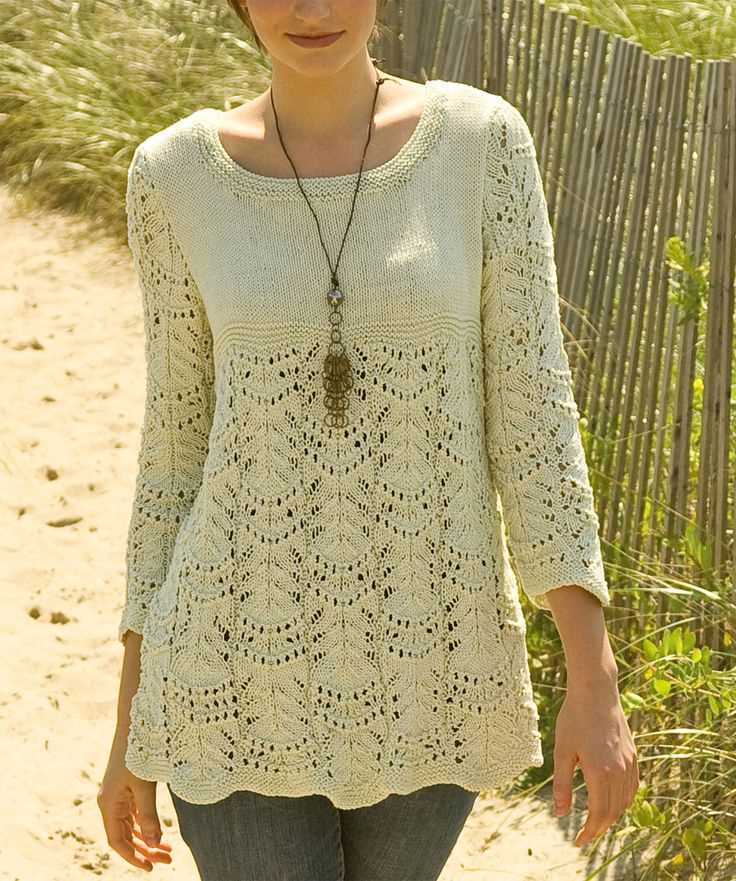 Lace tunic knitting pattern