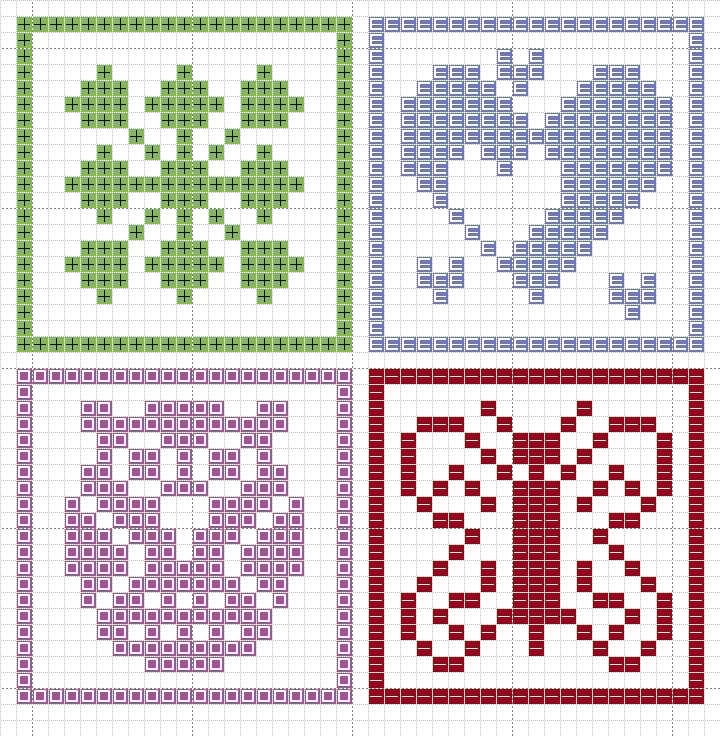 Knitting cross stitch pattern