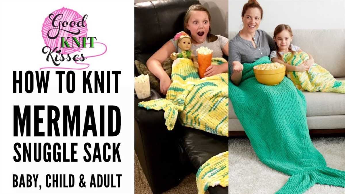 Loom knit mermaid tail blanket pattern