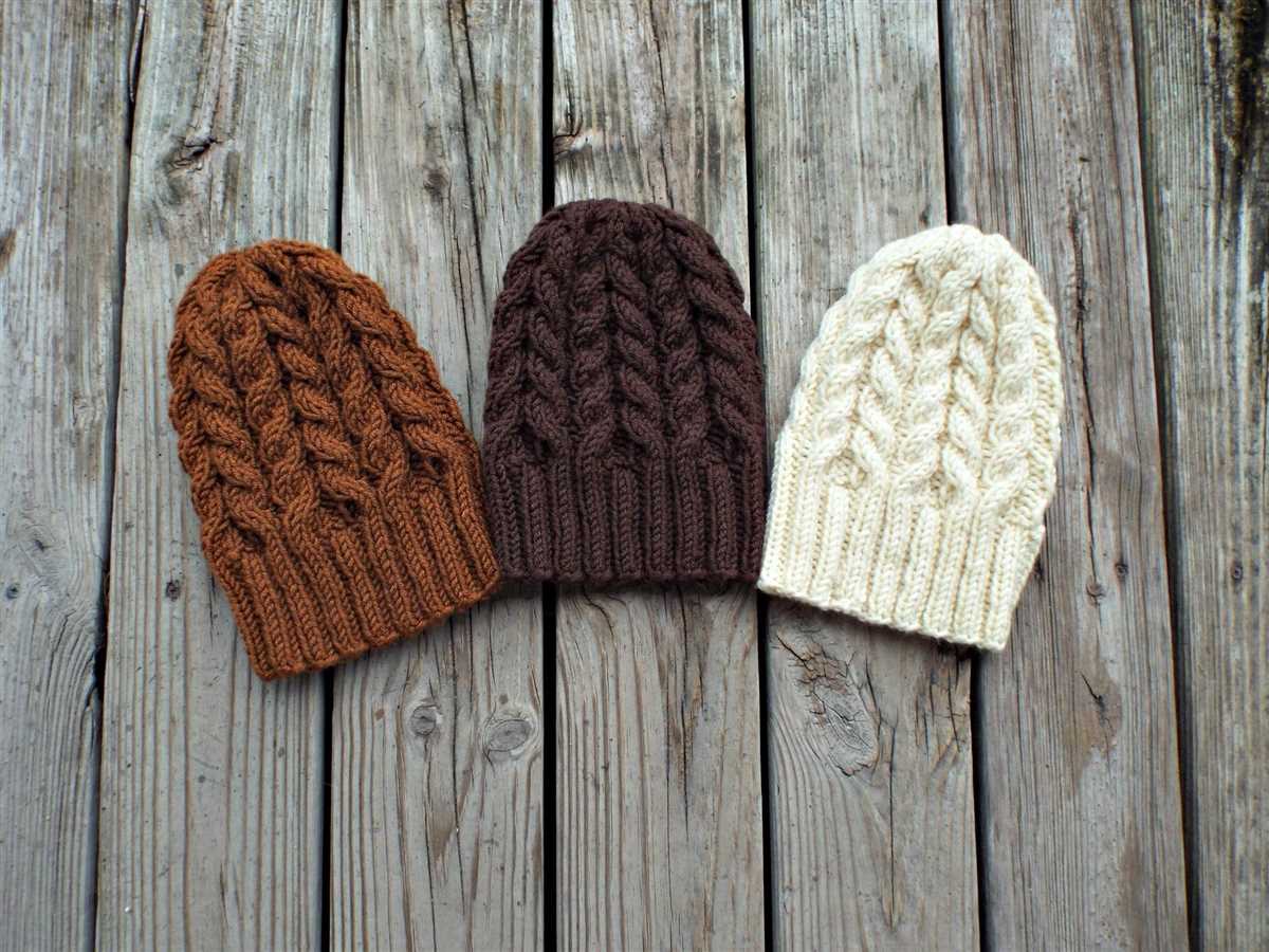 Free cable knit beanie pattern