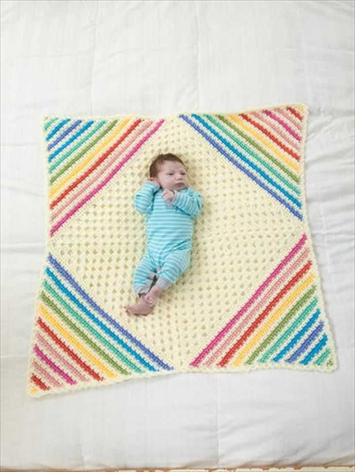 Knitted corner to corner blanket pattern
