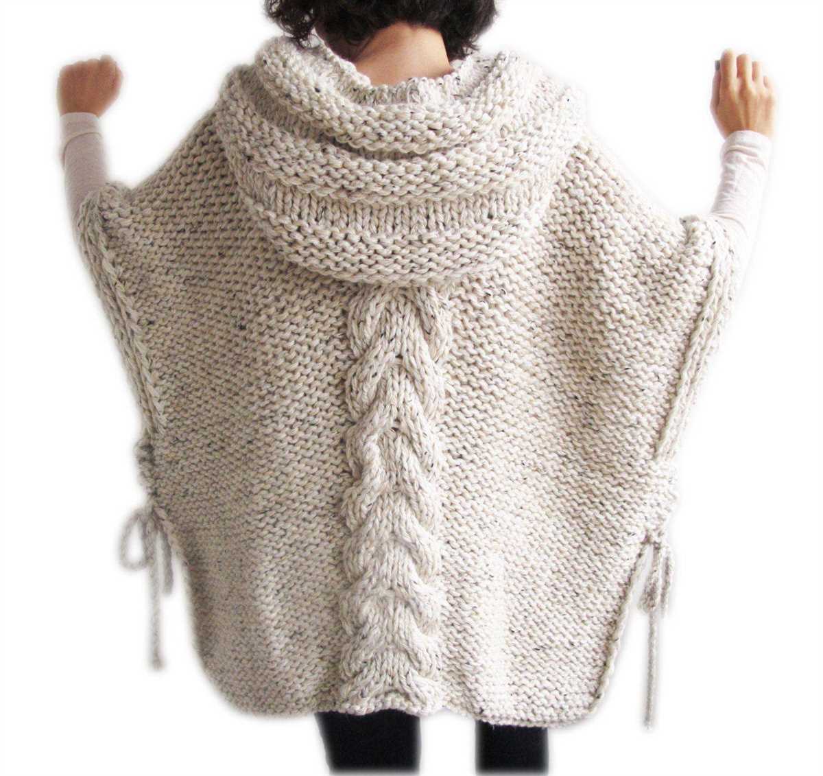 Plus size poncho knitting pattern