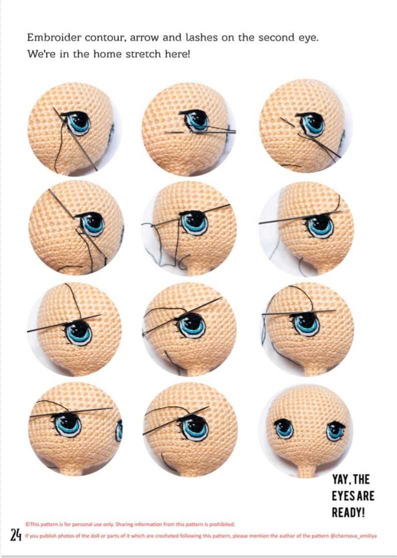 Knit eyes pattern